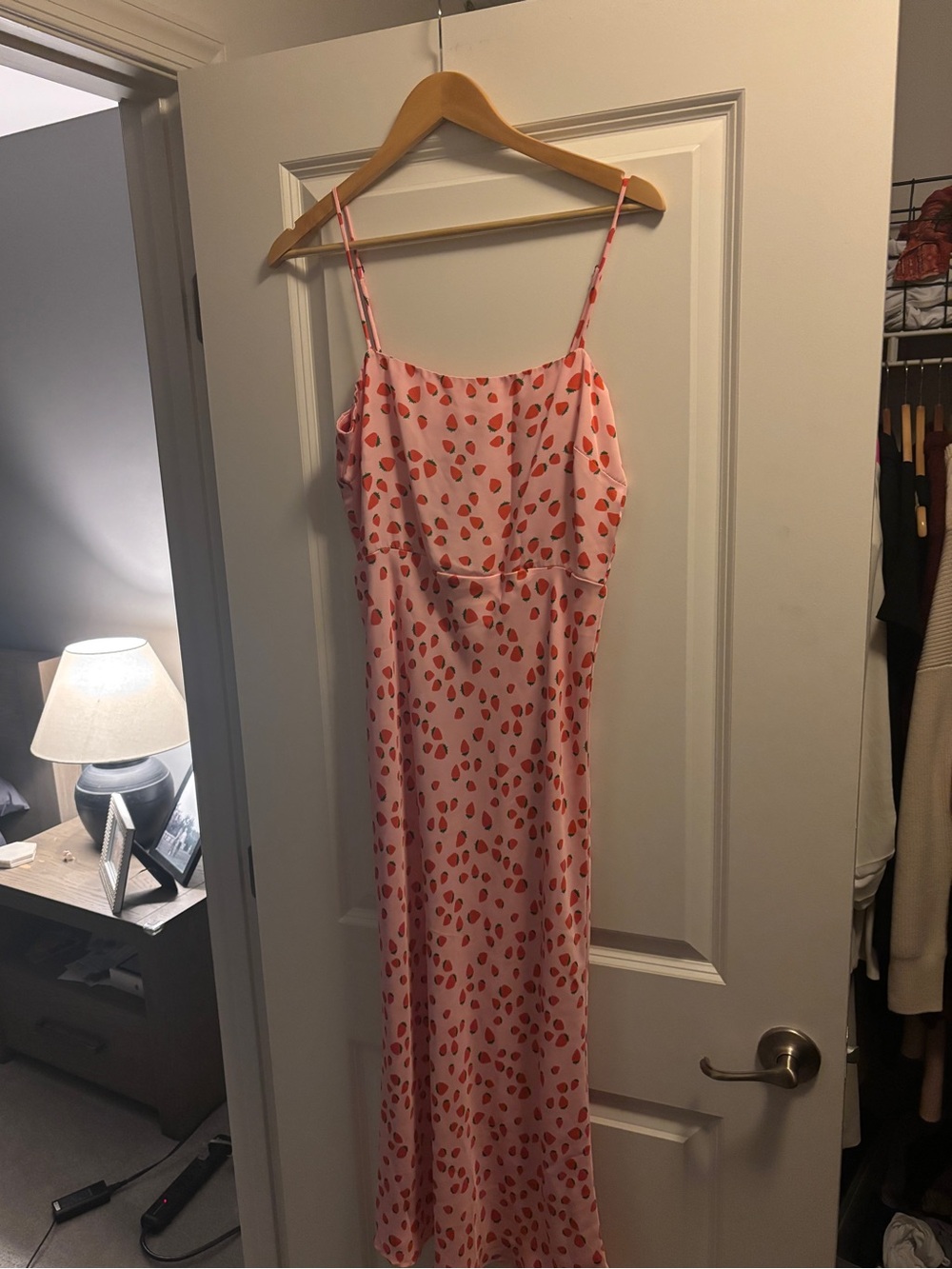 Resa Pink Strawberry-Print Slip Dress - Women